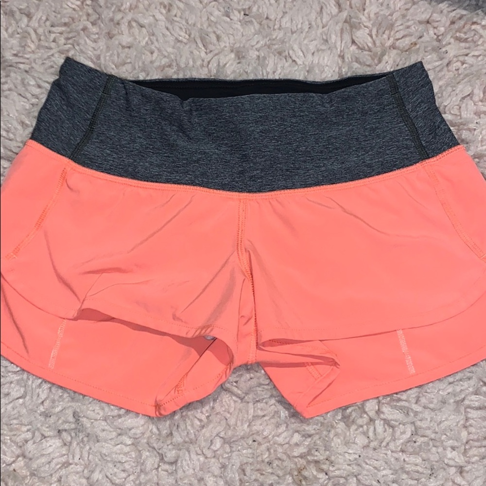Super cute, pink and grey Lululemon shorts